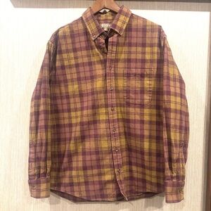 The Sporting Gent Heavy Flannel Long Sleeve Button Down Shirt Purple & Yellow
